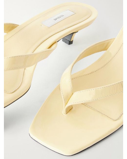 Totême  Natural Naplack Leather Thong Sandals