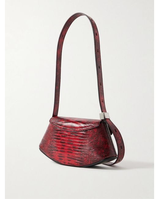 Jil Sander Red Kleine Schultertasche Aus Leder
