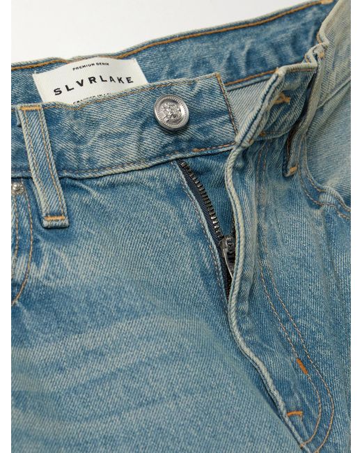 SLVRLAKE Denim Blue Tess Long Twisted Stem Boyfriend Jeans