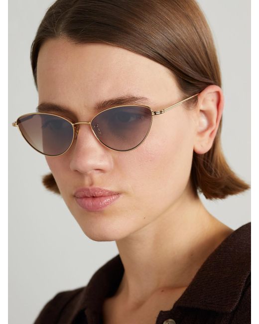 Oliver Peoples Natural Khaite 1998C Cat-Eye-Tone Sunglasses