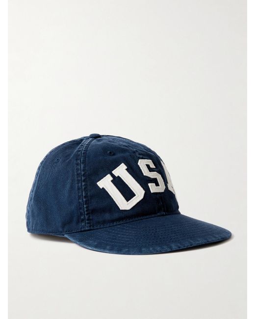 Polo Ralph Lauren Blue Appliquéd Cotton Baseball Cap