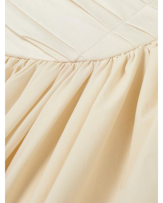 Abadia Natural Ora Midikleid Aus Gerafftem Jersey Und Popeline Aus Einer Tencel-Lyocell-Baumwollmischung