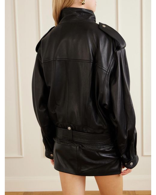 Isabel Marant Black Farza Leather Jacket