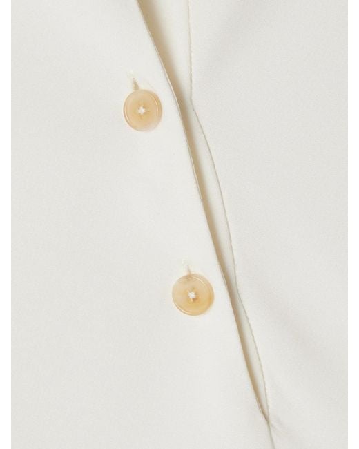Robe Longue En Crêpe De Soie Valenit The Row en coloris White