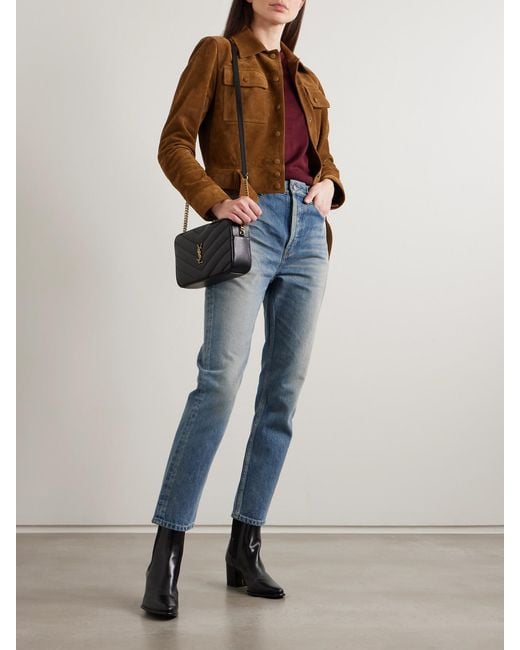 Saint Laurent Red Wool, Cashmere And Silk-Blend Top