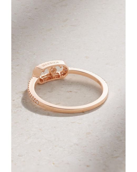 Messika Gray Move Uno 18-Karat Rose Diamond Ring
