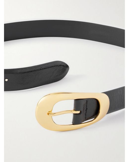 Andersons Black Textured Patent-Leather Belt