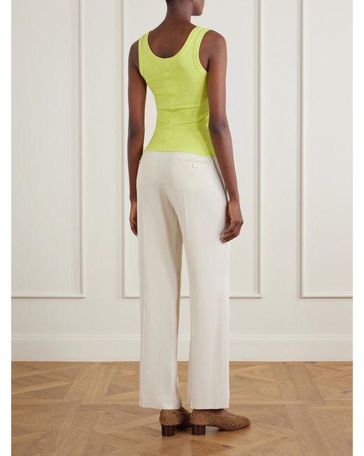 Flore Flore Yellow Hillie Organic Cotton-Jersey Tank Top