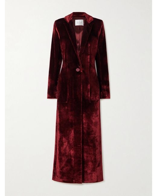 Galvan Red Velvet Coat