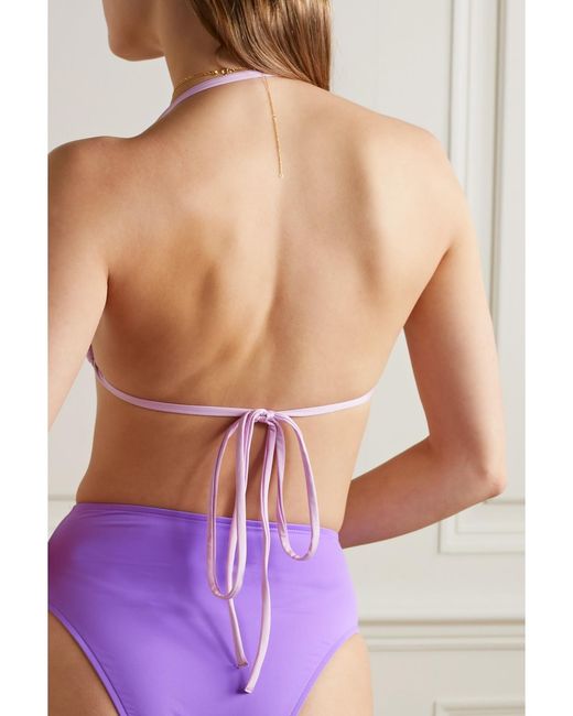 Bondi Born Purple Gia Bikini-Oberteil Mit Cut-Out