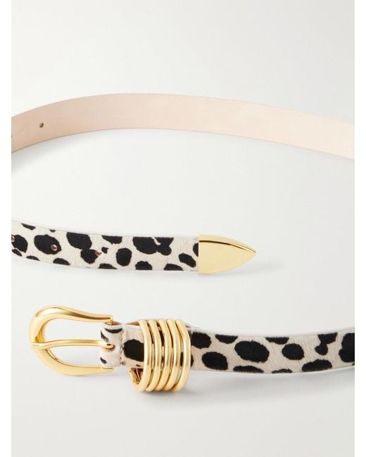 DEHANCHE Metallic Hollyhock Dalmatian Calf Hair Belt