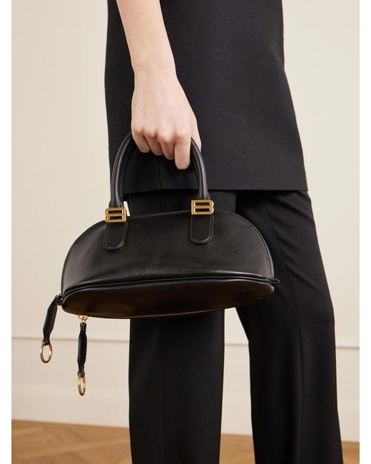 Balenciaga Black Bolero Embellished Leather Shoulder Bag