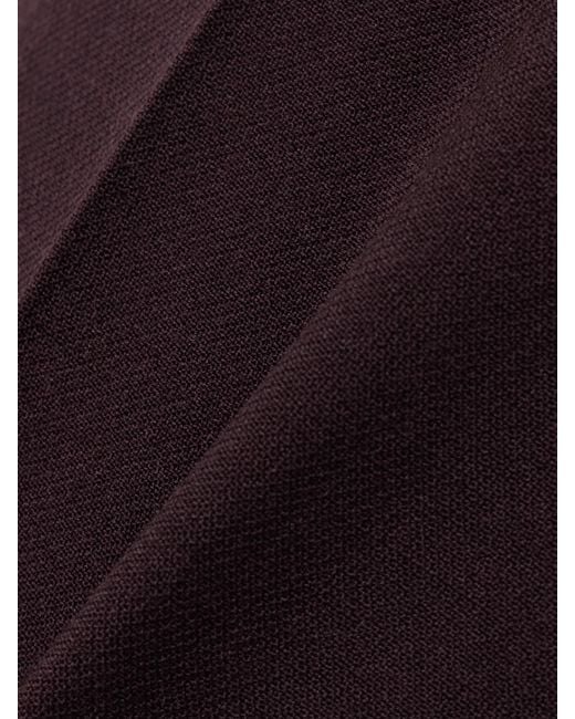 Chloé Purple Wool-Crepe Straight-Leg Pants