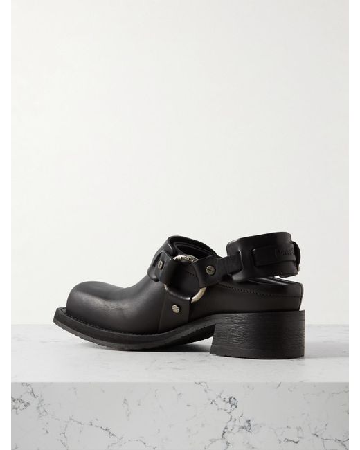 Acne Black Leather Mules