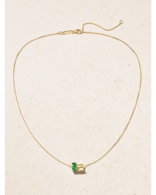 Suzanne Kalan Natural 18-Karat Emerald Necklace