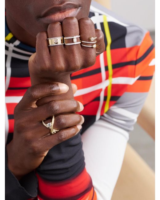 Mateo Natural Edge Cigar 14-Karat Diamond Ring