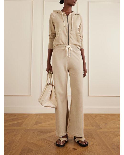 James Perse Natural French Cotton-Terry Hoodie