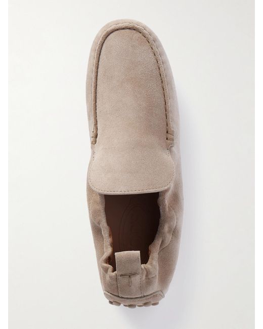 Tod's Natural Gommino 22L Suede Loafers
