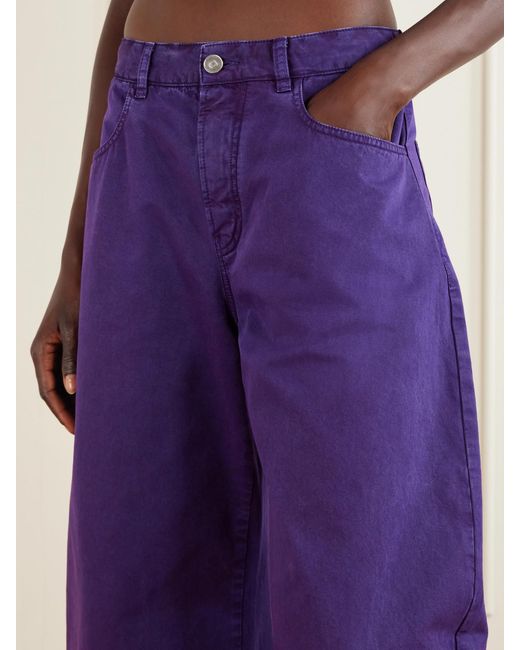 Alaïa Purple Mid-Rise Wide-Leg Jeans