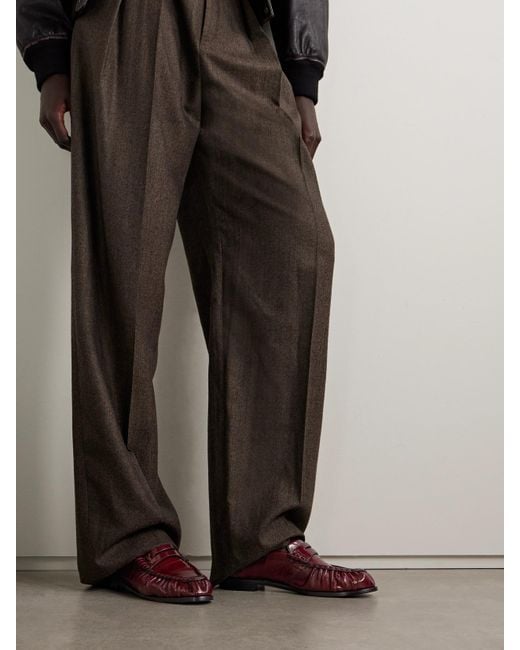 Saint Laurent Red Le Loafer Eel Loafers