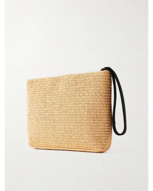 Givenchy Natural Logo Raffia Clutch