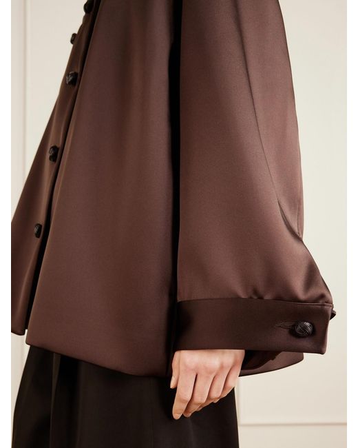 Rohe Brown Recycled-Satin Jacket