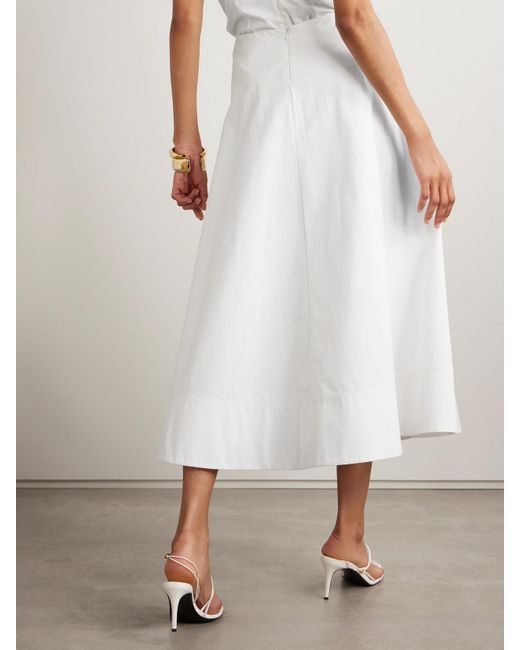 Brandon Maxwell White The Knox Maxirock Aus Baumwollpopeline