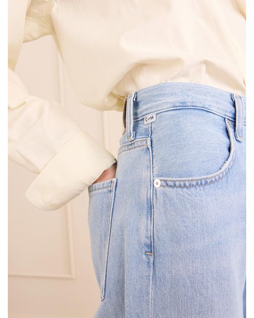 Citizens of Humanity Blue Annina Mid-Rise Straight-Leg Jeans