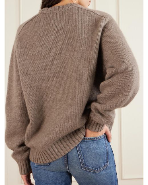 Khaite Brown Mae Cashmere Sweater