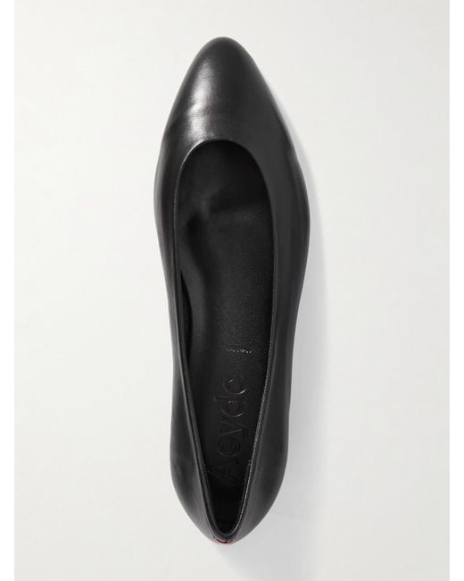 Aeyde White Ellie Leather Ballet Flats