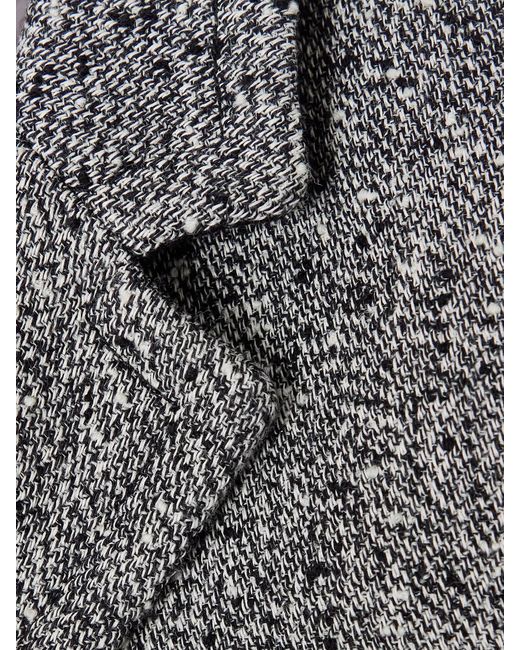 Gucci Gray Cotton-Blend Tweed Jacket