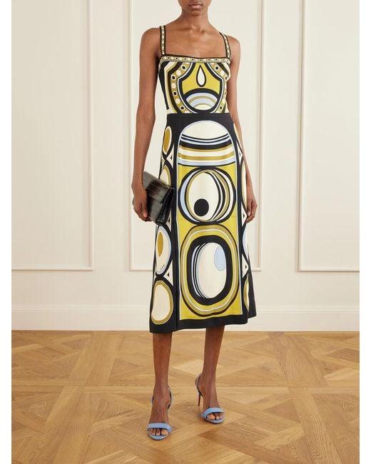 LaDoubleJ White Buy Me A Martini Printed Crepe Midi Dress