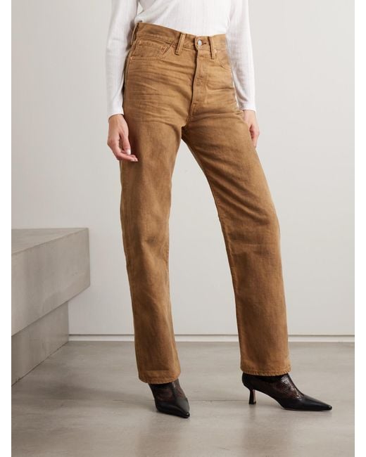 RRL Natural High-Rise Straight-Leg Jeans