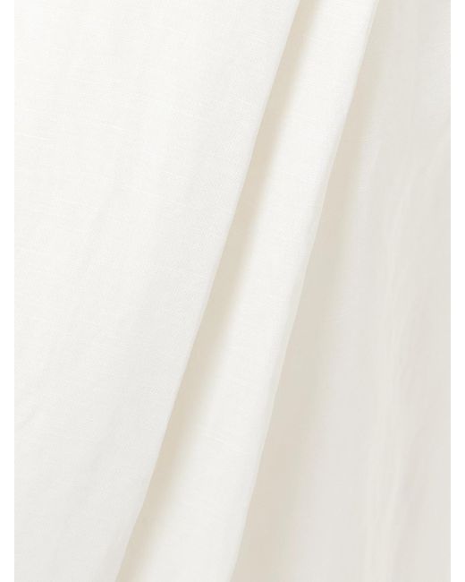Abadia White Elodie Midirock Aus Dupionseide Mit Falten