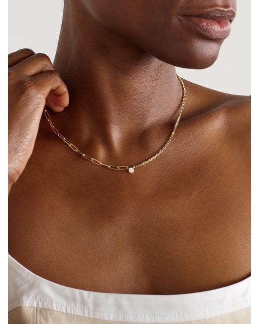 Yvonne Léon Natural 18-Karat Diamond Necklace