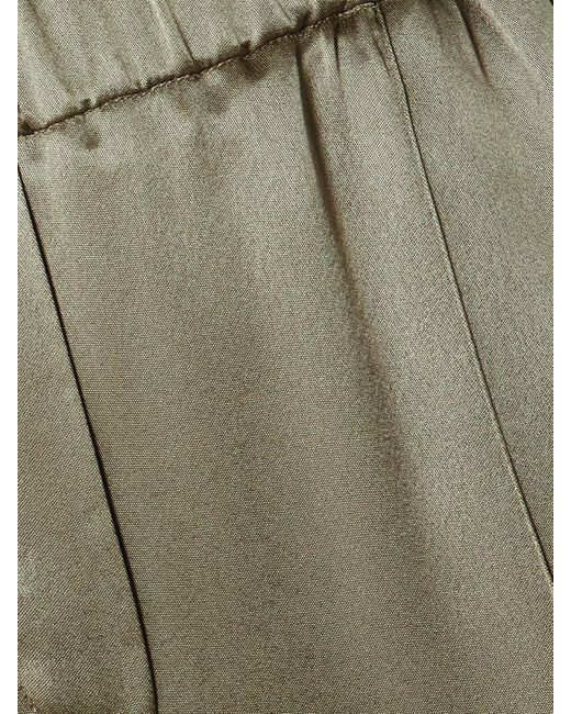 Loewe Green Silk-Satin Straight-Leg Pants