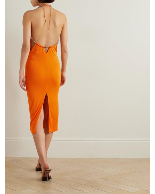 Dion lee shop orange dress