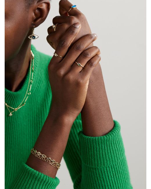 Melissa Joy Manning Natural Wink 14-Karat, Diamond And Emerald Ring