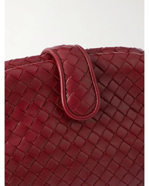 Bottega Veneta Red Lauren 1980 Intrecciato Leather Clutch Bag
