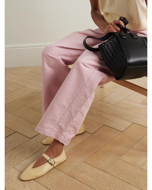 Le Monde Beryl Stella Leather Mary Jane Ballet Flats in Natural | Lyst