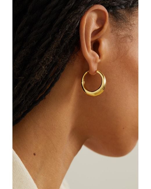 LIE STUDIO Metallic The Andrea-Plated Hoop Earrings
