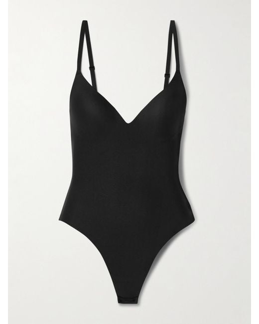 Skims Black Push-Up Thong Bodysuit