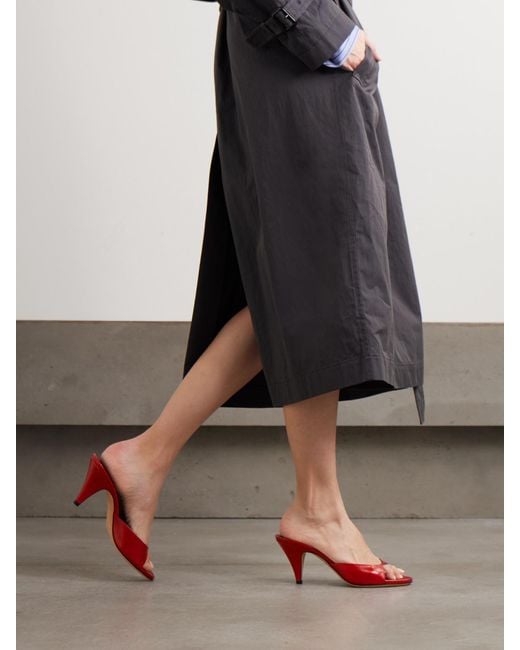 Jude Red Haze Leather Mules