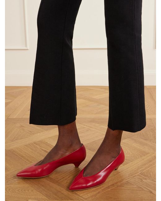 Jamie Haller Red The Trap Leather Pumps