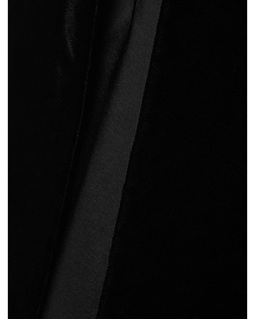 Alaïa Black One-Shoulder Cutout Velvet Gown