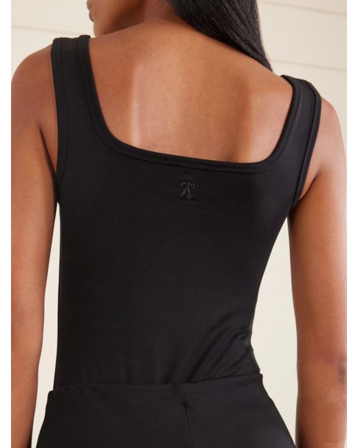 The Park Black Shan Stretch-Jersey Bodysuit