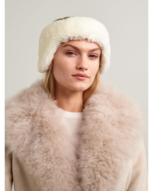 Yves Salomon Natural Shearling Earmuffs