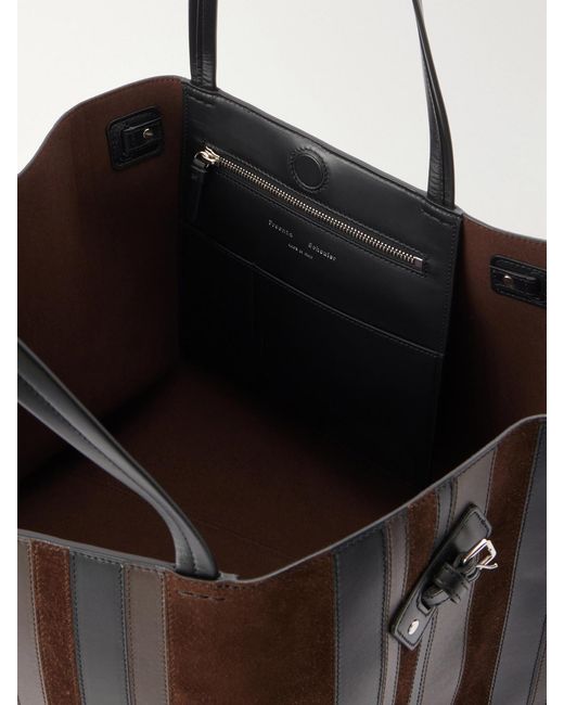 Proenza Schouler Black Days Paneled Leather And Suede Shoulder Bag