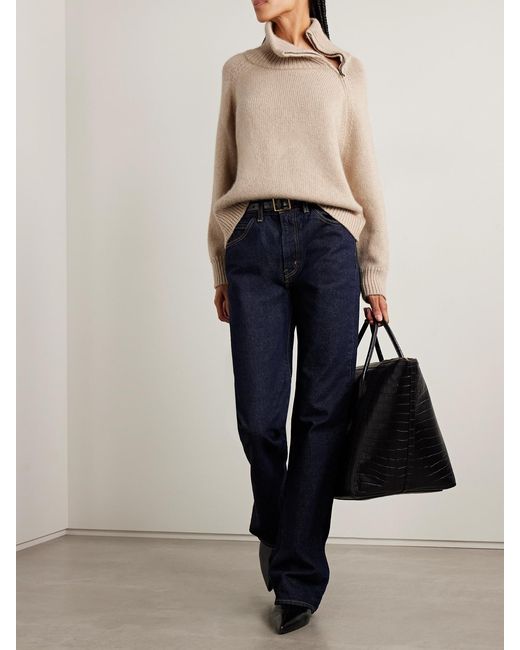 Nili Lotan Natural Raelynn Cashmere Turtleneck Sweater