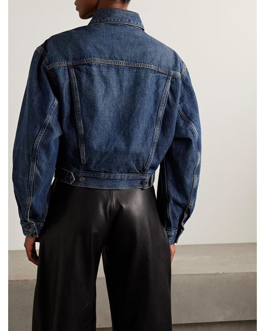 FRAME Blue The Curve Denim Jacket